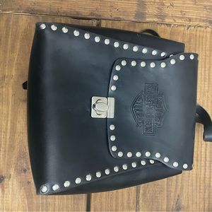 Harley Davison Real leather Backpack Purse